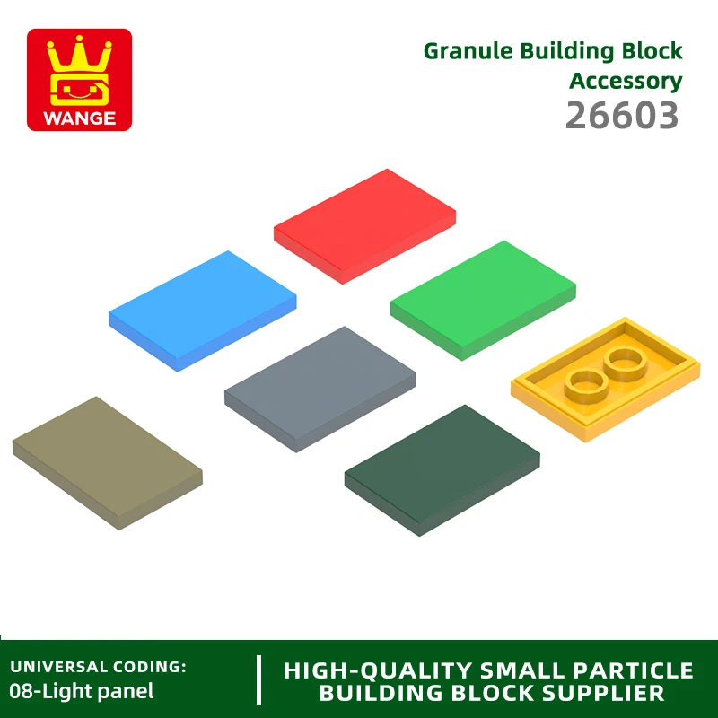 Wange 140Pcs/lot 26603 No Hole Thin Figure Bricks Smooth 2x3 Dots Block Moc Color Accessories Compatible with Brick DIY Toys