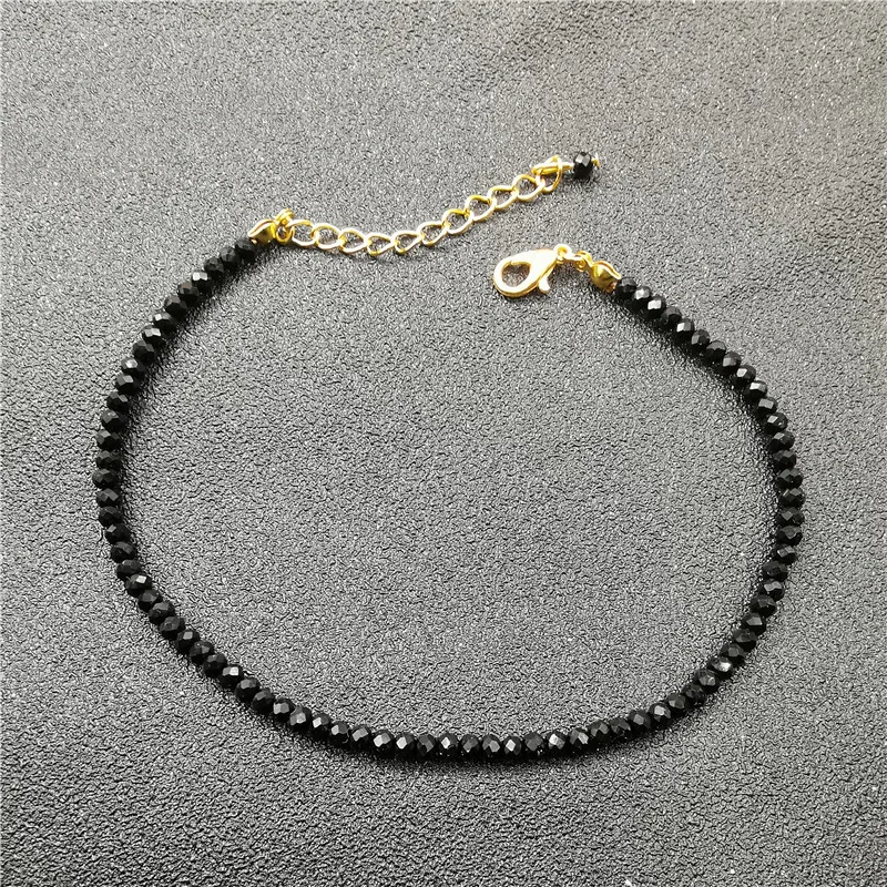 2022 New Summer Beach Foot Jewelry For Women Girls Ladies Black Beaded Anklets Gold Silver Color Beads Ankle Bracelet On the Leg