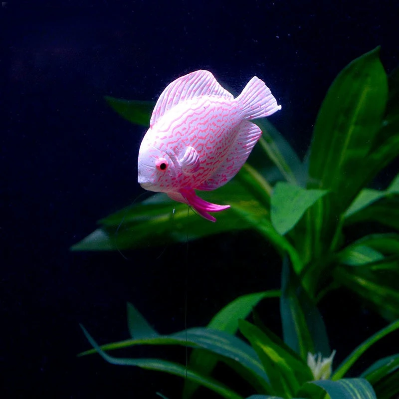 Luminous Artificial Fish Ornaments Safe Silicone Vivid Clownfish Guppy Angelfish Fish Tank Accessories Aquarium Decoration