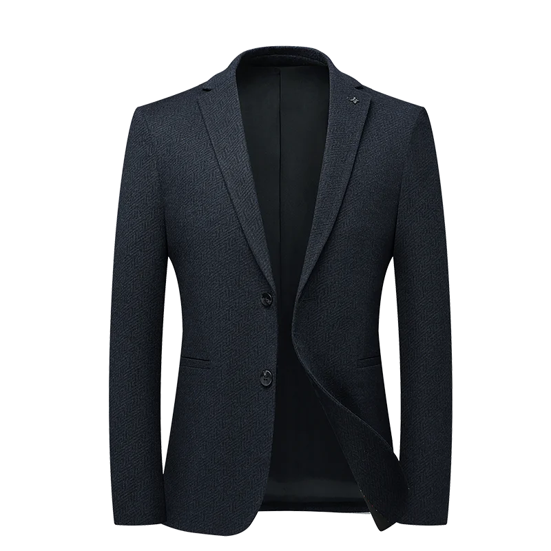 

Autumn Spring Solid Color Turn-Down Collar Suits Blazer Brand Business Casual Jackets for Men High-end Men's Formal Suit Jacket