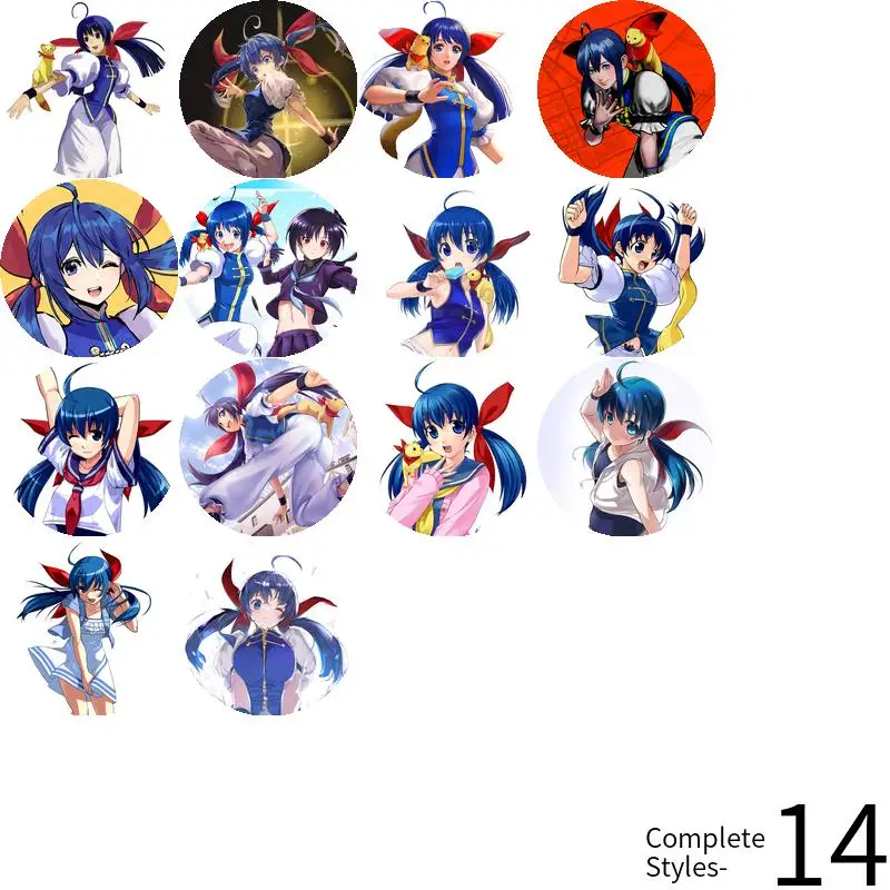 Futaba Hotaru Game Anime Character Soft Button Badge Brooch anchor Peripherals Pin Chest tag Pendant 58mm Tinplate Cartoon