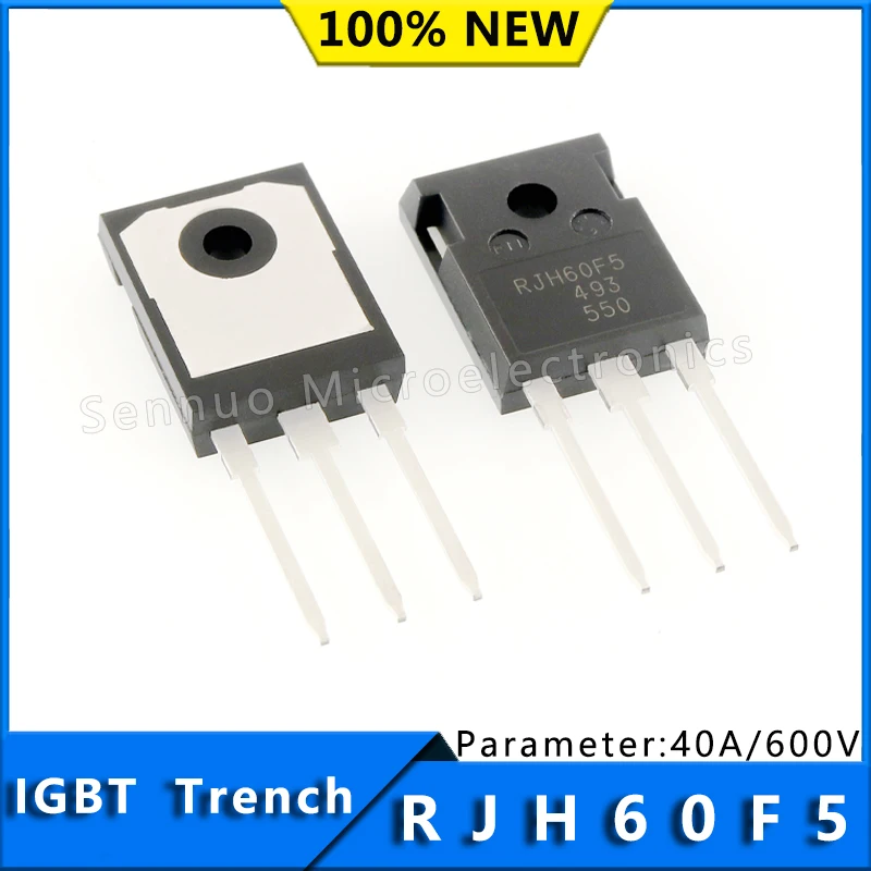 1Pcs New RJH60F5 RJH60F5DPK  IGBT High Speed Power Switching IGBT Trench 600 V 80 A 260.4 W Through Hole TO-3P