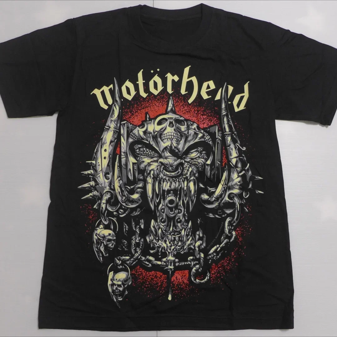 Camiseta gráfica de calavera de demonio de Motorhead para hombre, nueva moda 2026, camiseta de manga corta con estampado de música rock heavy metal, tops de ropa urbana punk
