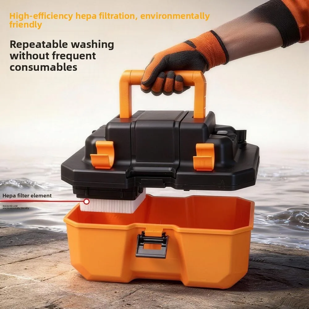 Wireless Industrial High-power Strong Suction Vacuum Cleaner Multi-functional Dry and Wet Blowing Integrated Vacuum Cleaner