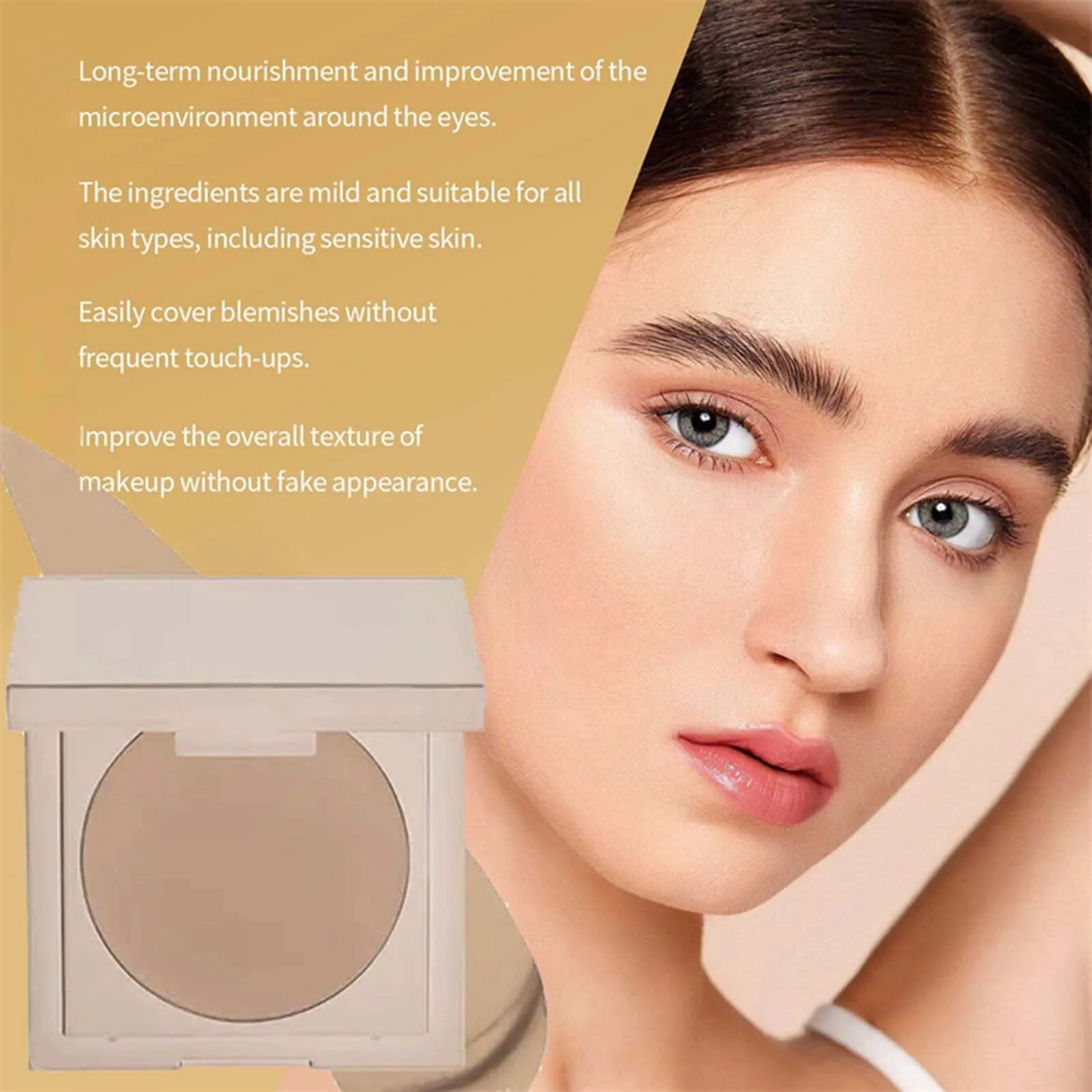 Corretor de olhos de argila colorida, corretivo natural hidratante para cobrir olheiras e manchas faciais