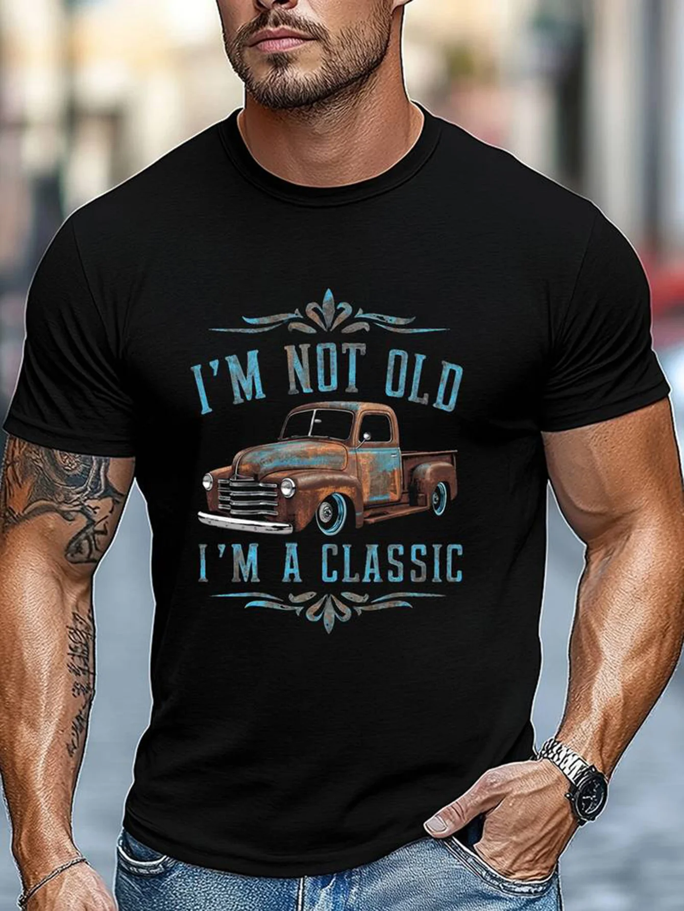 

Classic Truck Graphic Tee - "I'm Not Old I'm a Classic" - 220g Cotton