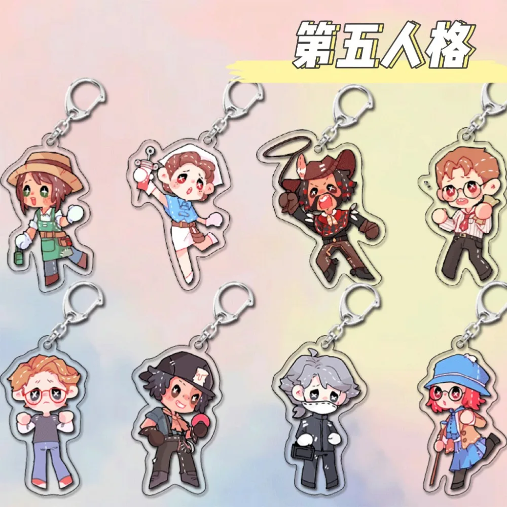 Fashion Anime Game Identity V Acrylic Keychain Psychologist Patient Couple Cartoon Figures Key Chain Jewelry Friends Gift