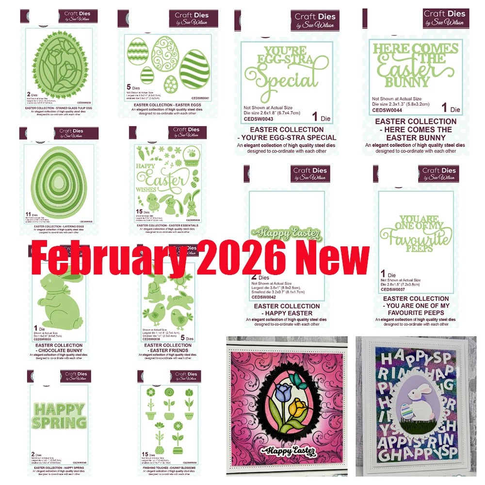 Easter Eggs Chocolate Bunny Blossoms Metal Cutting Dies for DIY Scrapbook Handmade Photo Album Diary Calendar February 2026 New