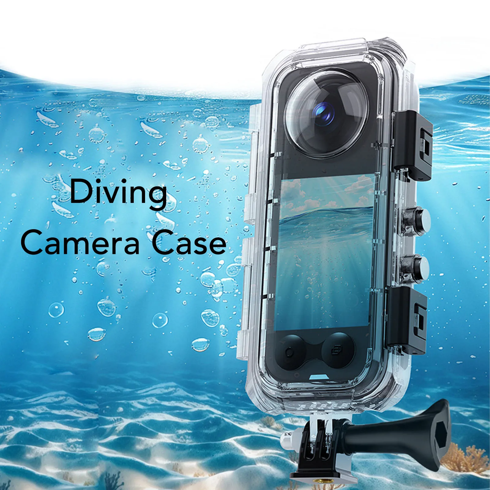 

Transparent Camera Case Water Proof Housing Fit for Insta 360 X4 Camera Transparent 60M Underwater Camera Sealed Protective Case