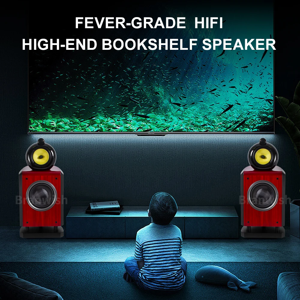 Latest  M3 Featured Third Generation Nautilus 3 Way 8-inch Hifi Bookshelf Monitoring Passive Box 30-150W 6ohms Home Cinema