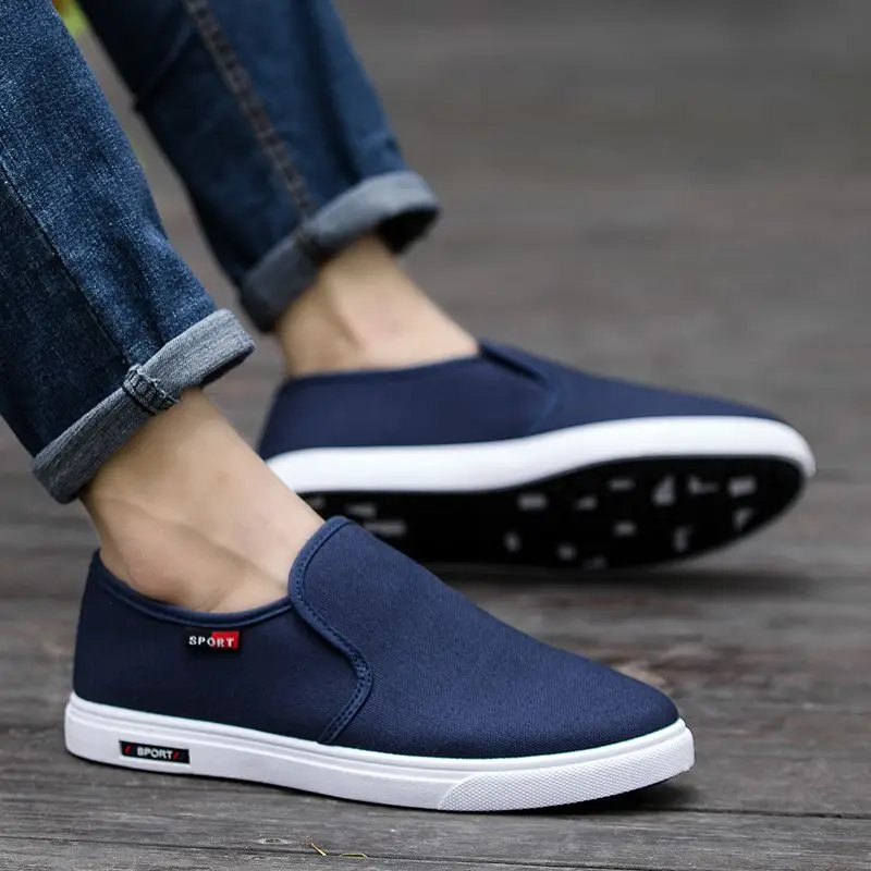 

Летние слипоны, модные повседневные парусиновые туфли на плоской подошве 2025, дизайнерская роскошная мужская обувь из некожи в стиле ретро для отдыха