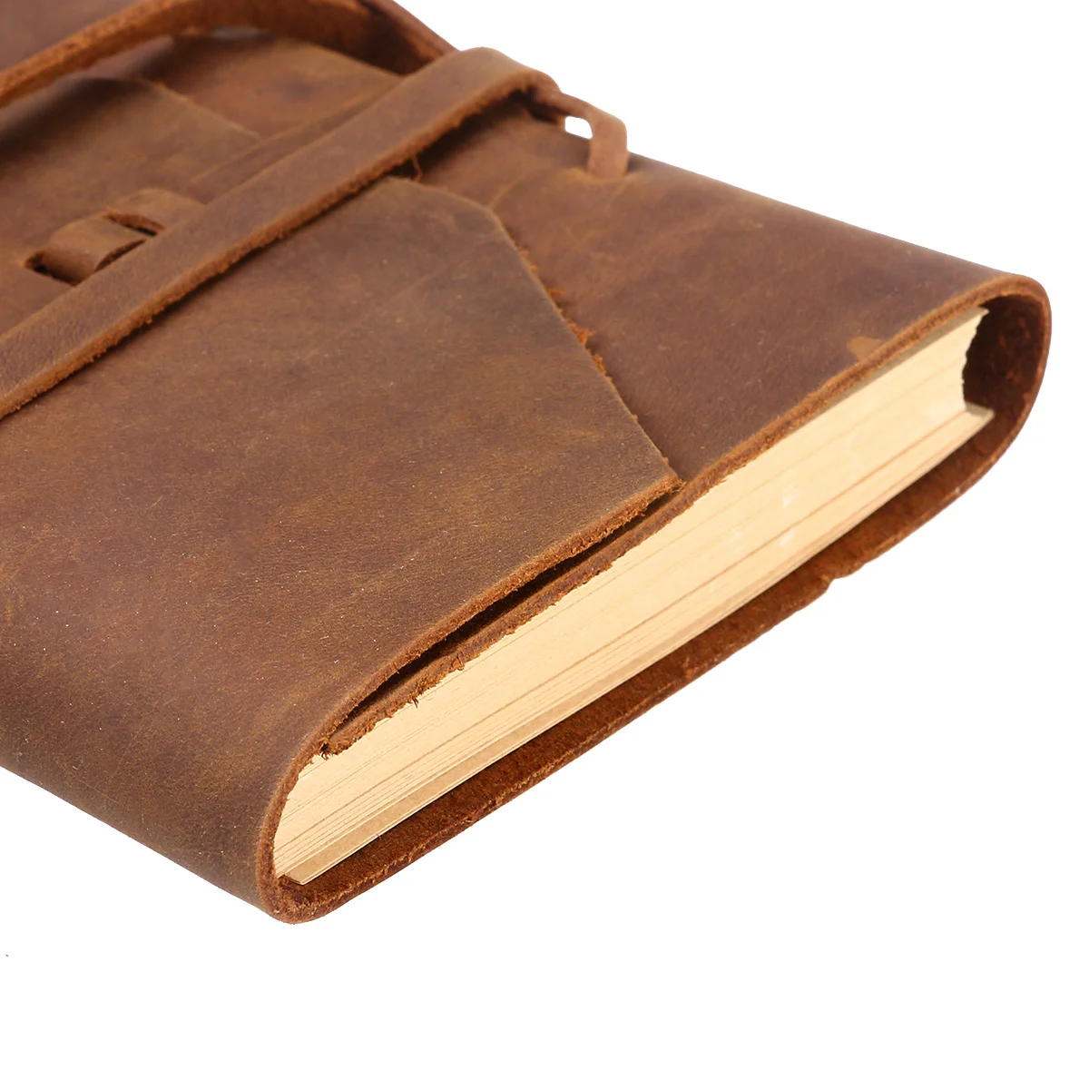 Classic Notebook Diary Journal with Handmade Binding Rope for Gift (Brown) vintage diary journal