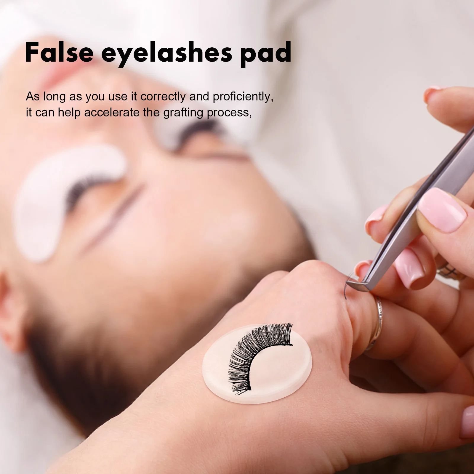 

10pcs Silicone Eyelash Pads Durable Portable for Extensions Lashes Practice Kit eyelash storage lash eye pads fake lash holder