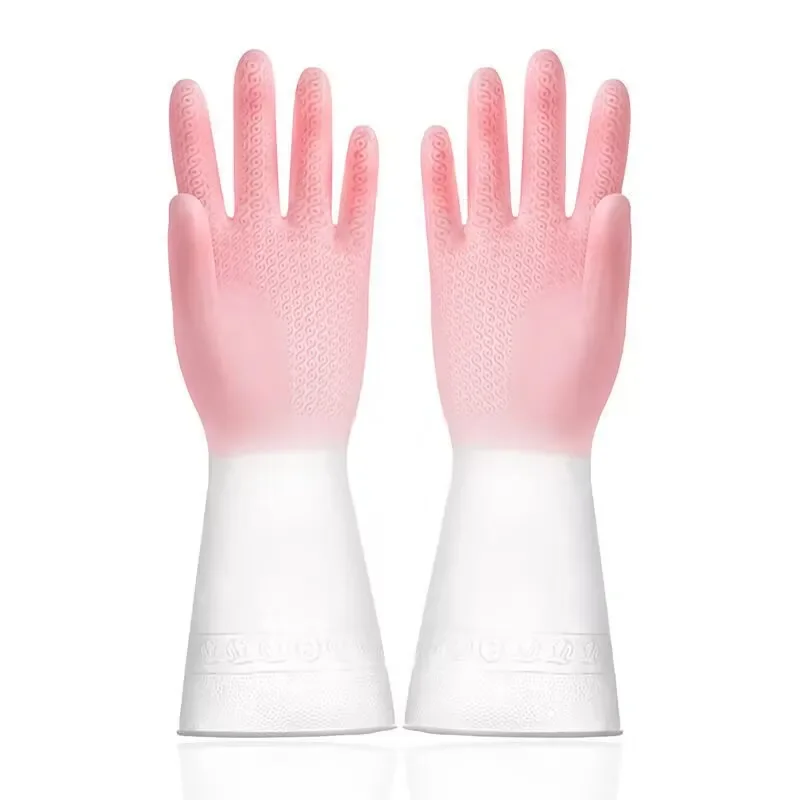 Wear Resistant Kitchen Cleaning Gloves Rubber Latex Waterproof Dishwashing Laundry Household Work Safety Gloves