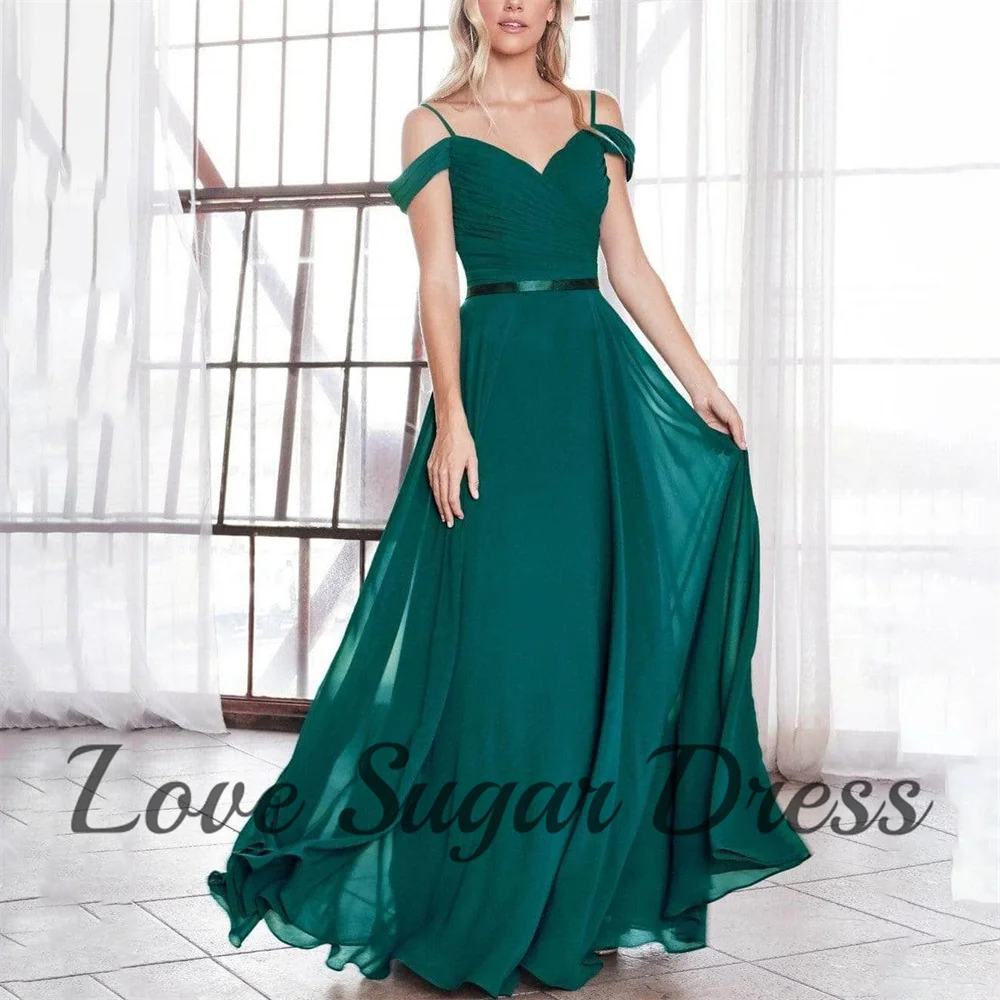 

Simple Chiffon Evening Dresses For Women A Line Pleated Prom Dress Off Shoulder Long Formal Party Gowns платье вечернее