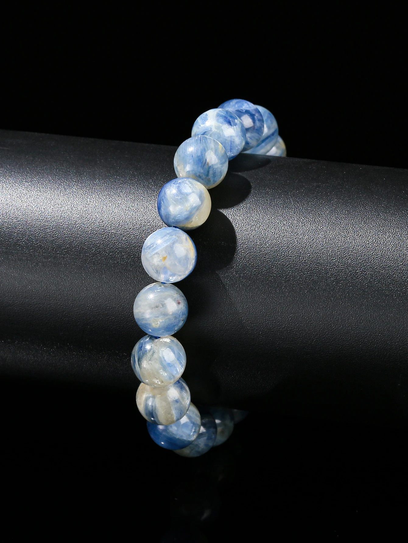 Armband aus Natursteinen, blaues Kyanit-Steinarmband, Edelsteinperlen, Chakra-Stein-Schmuck für Damen und Herren, spirituelles Geschenk. – Detail 8