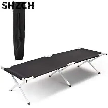 Custom  Portable Aluminum Folding Cot Camping Bed