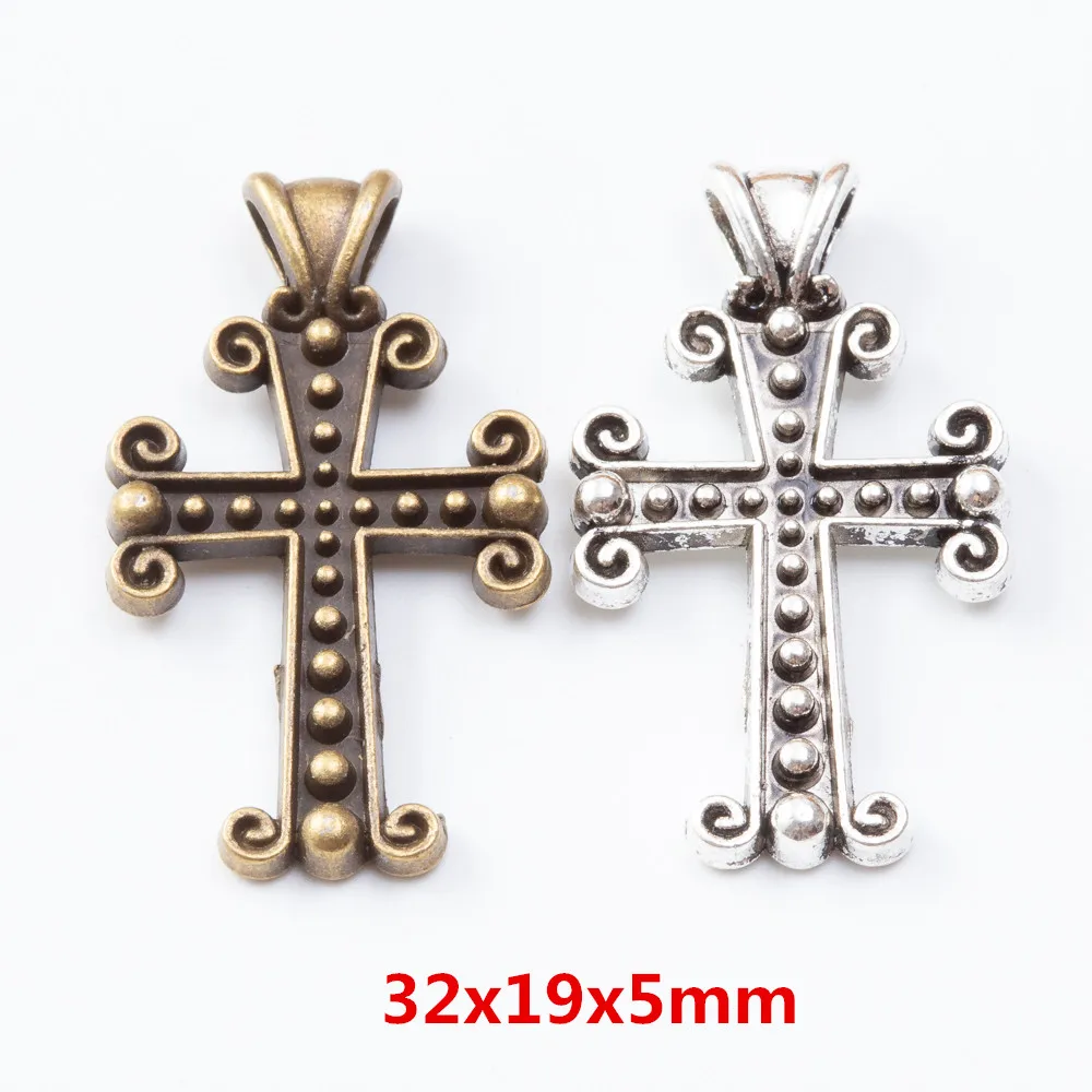 

20pieces (cross) vintage zinc alloy charm metal pendant DIY jewelry discovery making accessories 1783