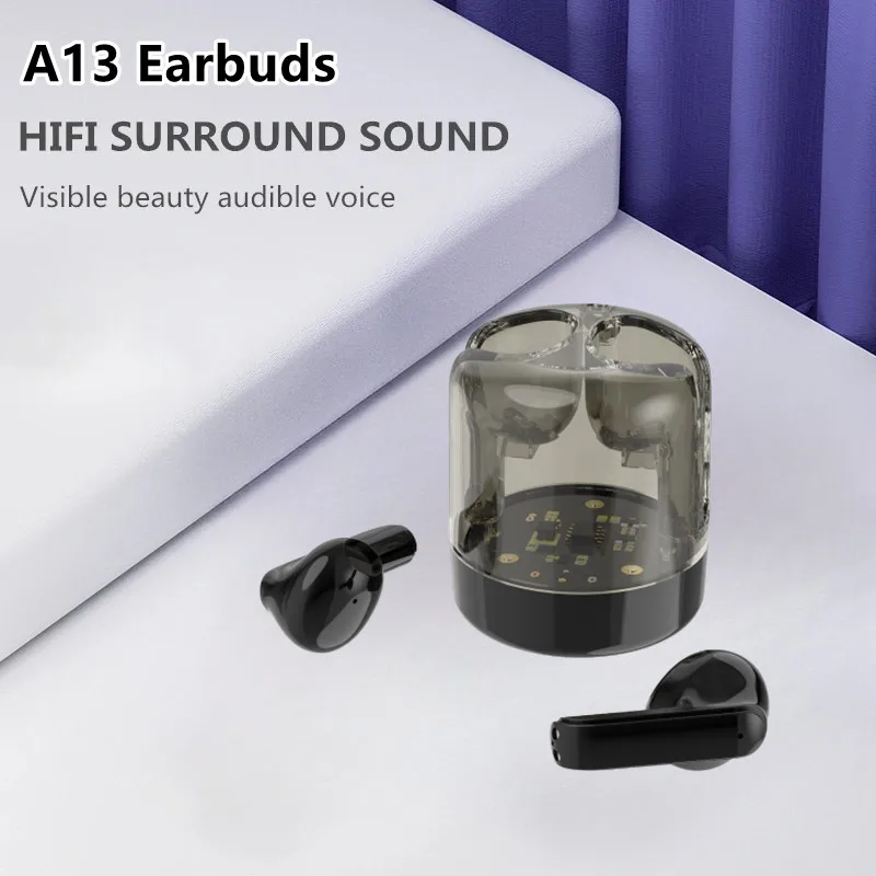 Oryginalne słuchawki bezprzewodowe Bluetooth A13 TWS 5.3 zestaw słuchawkowy wodoodporny słuchawki douszne basowe z redukcją szumów słuchawki bezprzewodowe Bluetooth