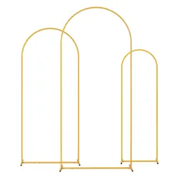 Metal Wedding Arch, Set of 3 Backdrop Stand for Wedding, Bridal, Indoor Outdoor Party Decoration
