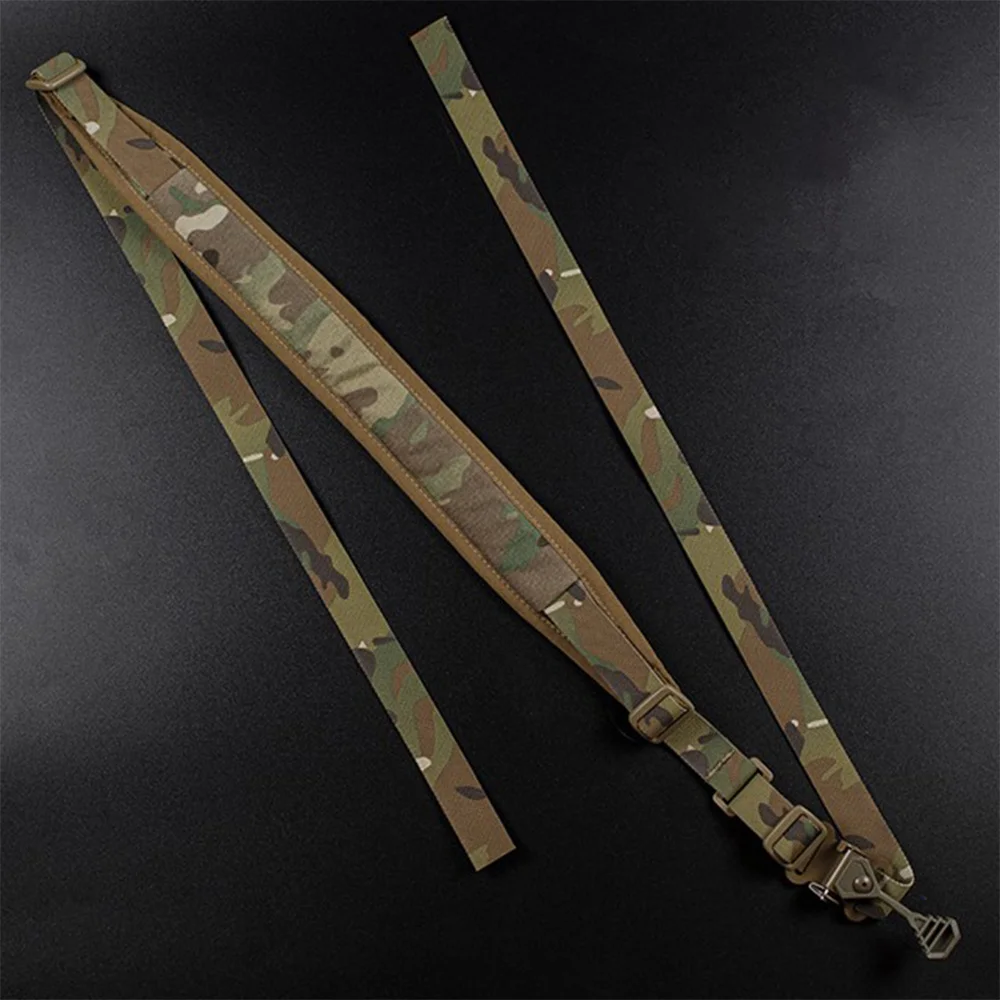 Tactical 2 Point Sling Modular Shoulder Strap Quick Adjust Rubber Pull Tab M4 AK Sling Hunting Training CS Airsoft Ferro Style