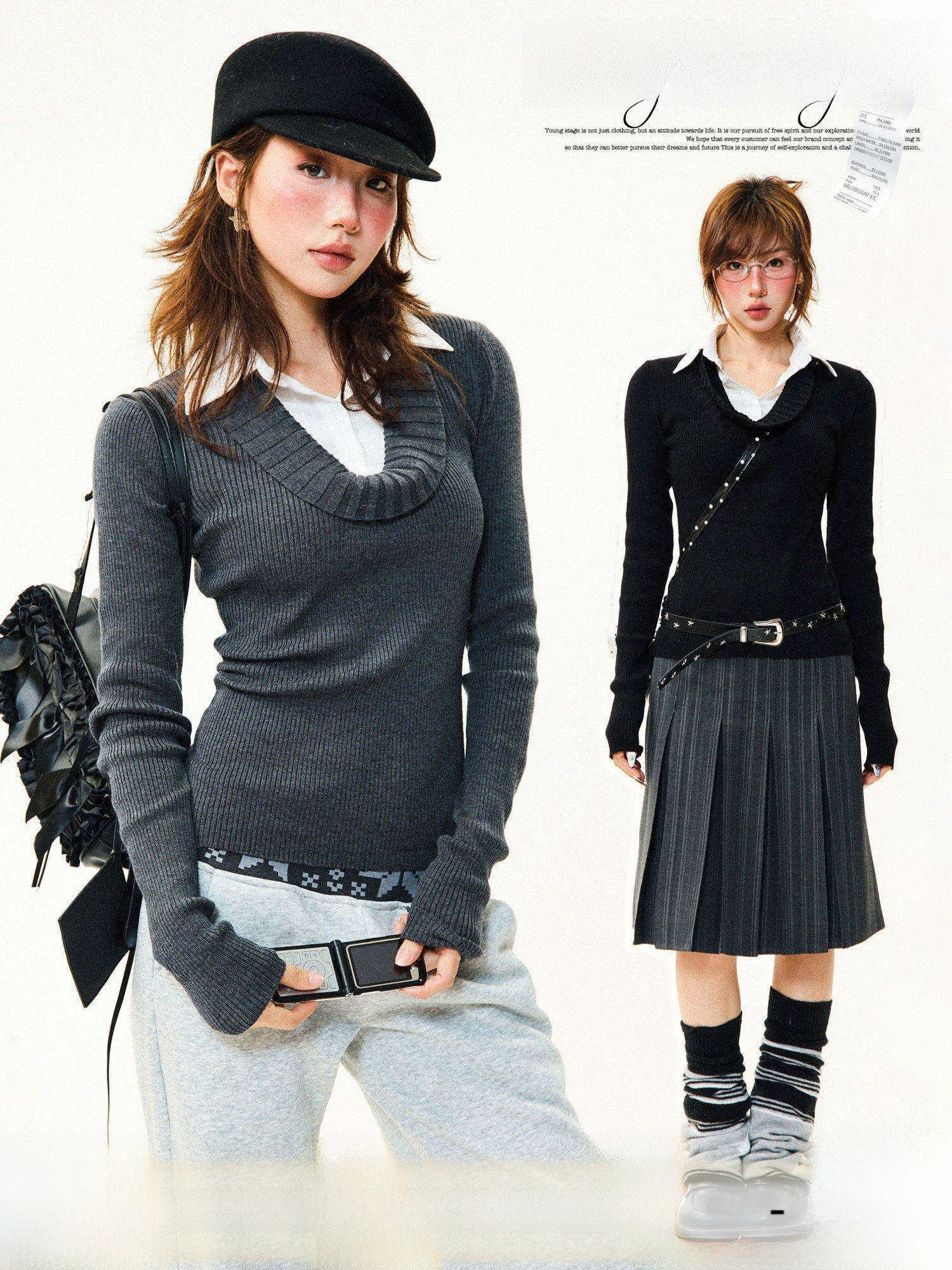 

Женский облегающий вязаный свитер Young Stage American High nce с длинными рукавами, базовый слой, повседневный, мягкий, из полиэстера