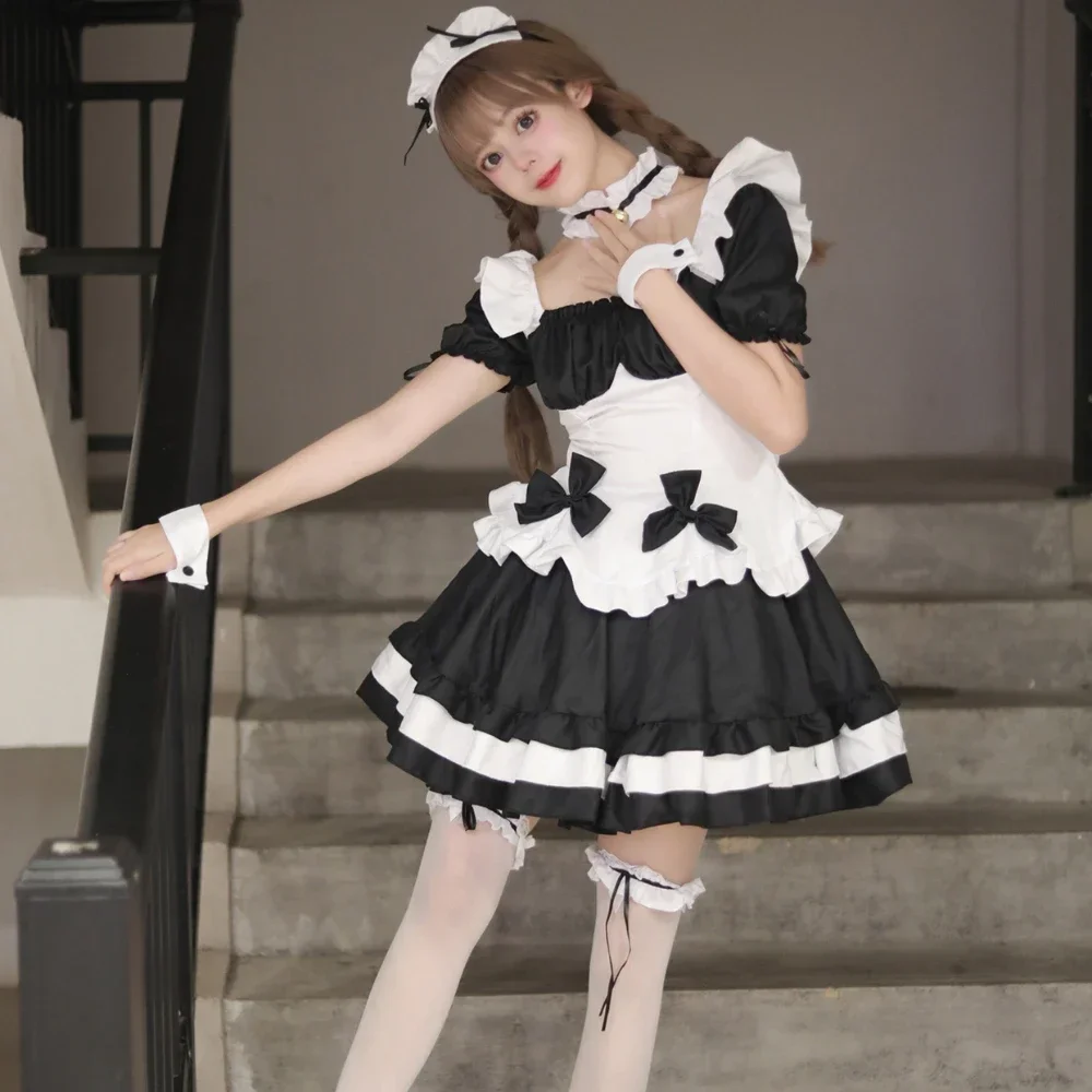 2024 Popular Miracle Warmth Game Clothing Cosplay Black and White Chocolate Maid Outfit Lolita Princess Dress