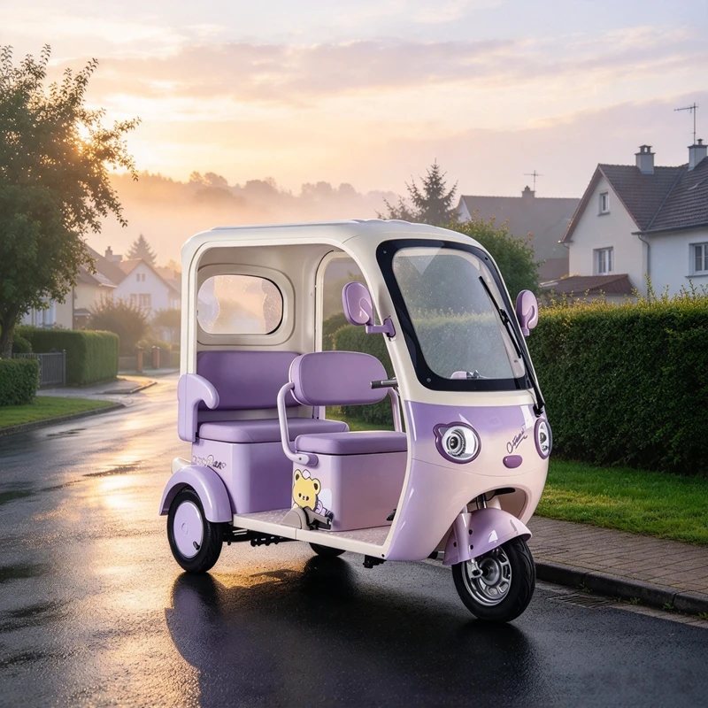 Durable Wholesale Price Practical Electric Tricycle Construction Field Use With Cabin 48V/60V/72V Optional Brushless Motor