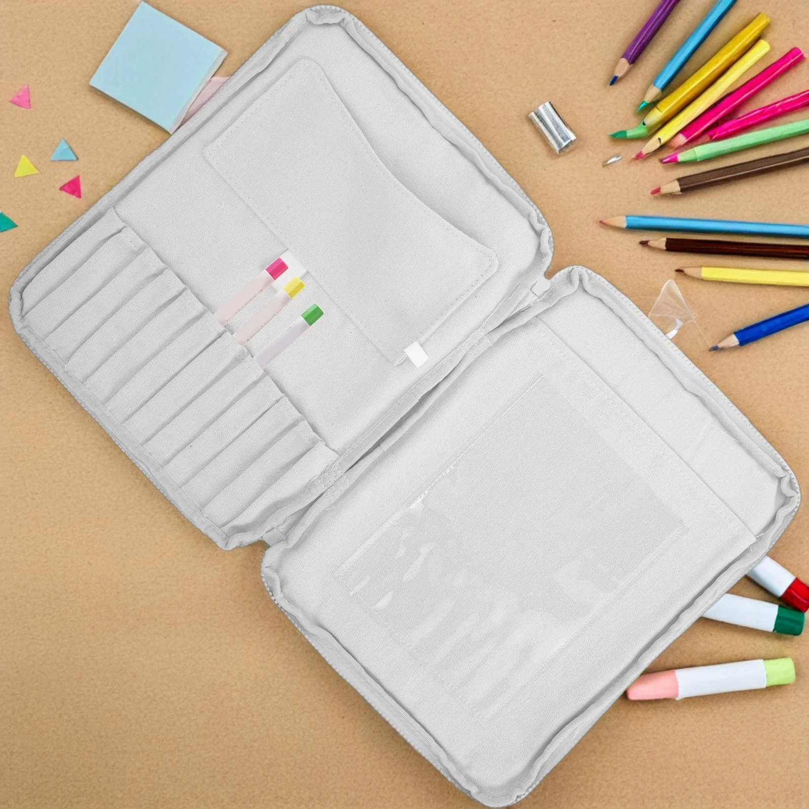 Детская холщовая сумка-органайзер для карандашей, большой вместительный пенал, школьная сумка для канцелярских принадлежностей, маркеры, ручки, товары для рукоделия, пенал для художника