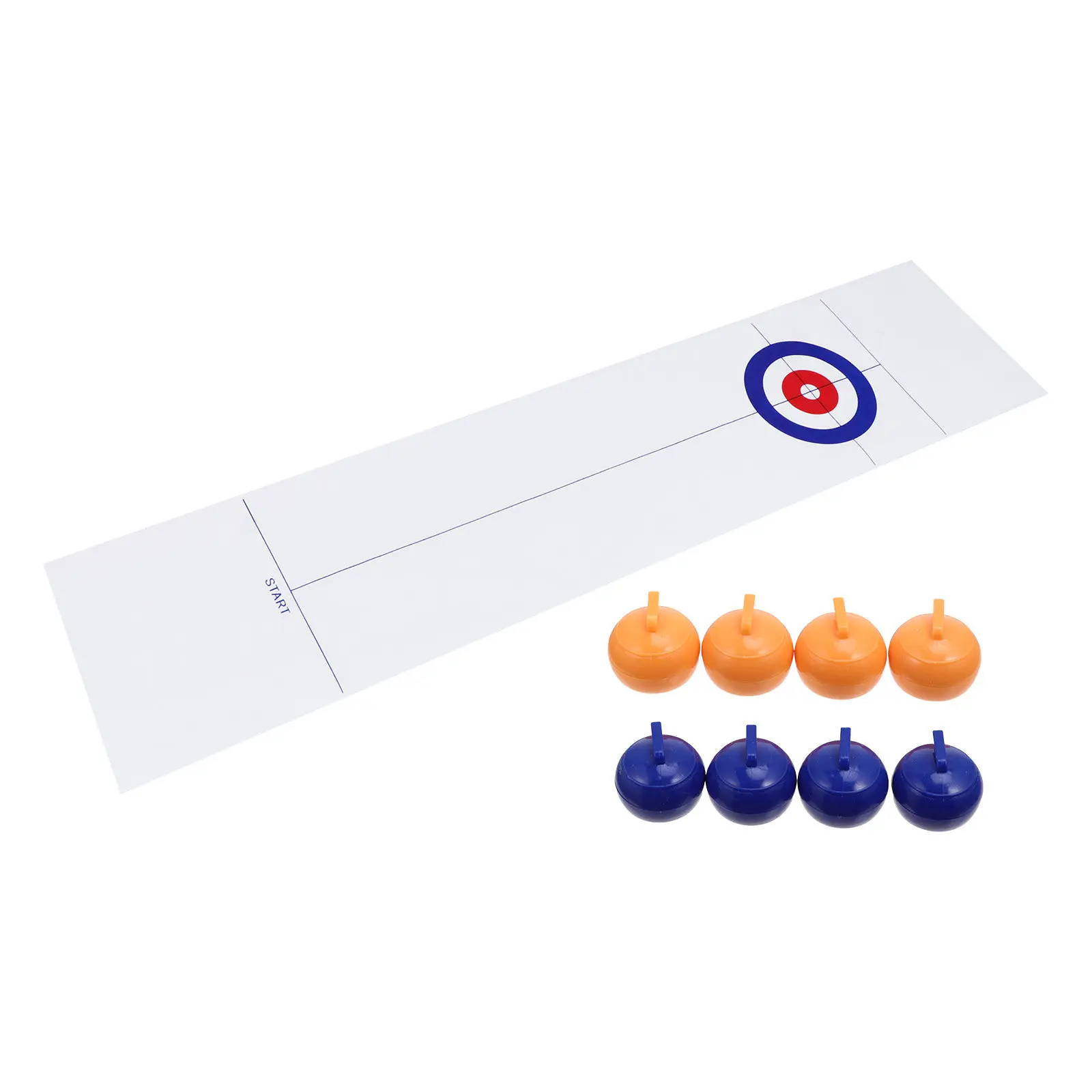 

Family Games Set Tabletop Curling Game for Adults Portable Fun Indoor Educational Leisure Sports Gift White