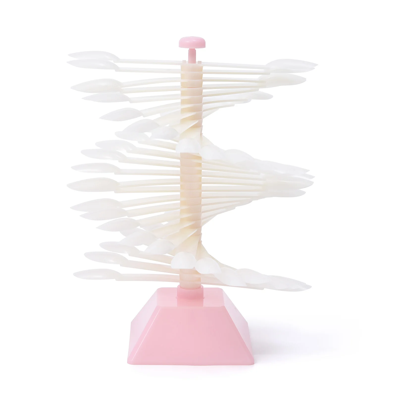 

Spiral Nail Tips Display Stand 60Pcs Natural Acrylic Practice Training Nail Tips Showing Practice Stand KADS Manicure Tools