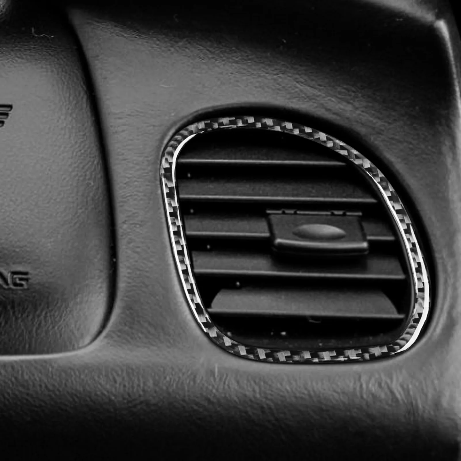 ألياف الكربون اكسسوارات السيارات المشارك الطيار تنفيس الهواء تعديل غطاء الكسوة الداخلية ملصق لشروليه كورفيت C5 1998-2004