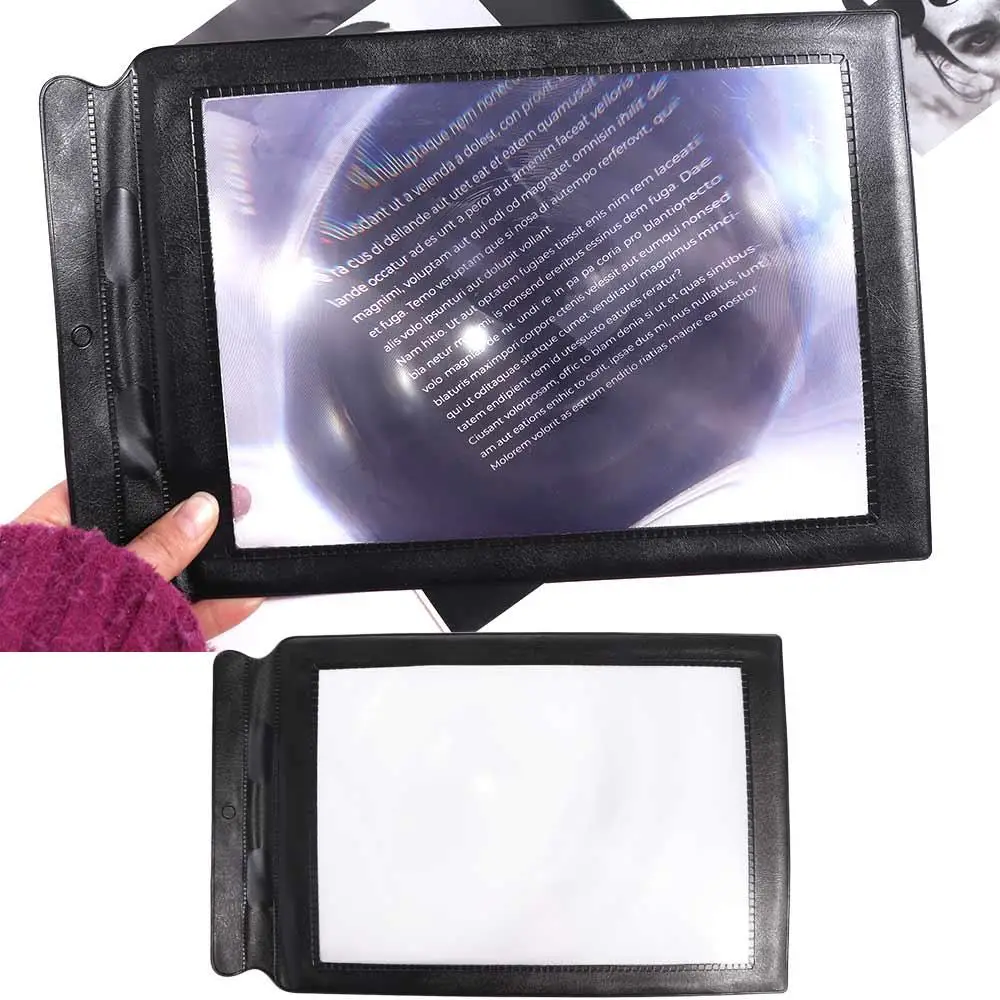A4 Lenses Large Sheet Magnifier 3X Portable Magnifying Glass Handheld Useful Loupe Science Tool Reading Book