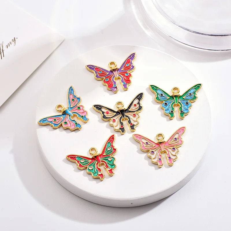 20 Pcs/lot Fashion Beautiful Butterfly Pendant Accessories Charms For Women, Earrings/Necklace Handmade DIY Jewelry Wholesale