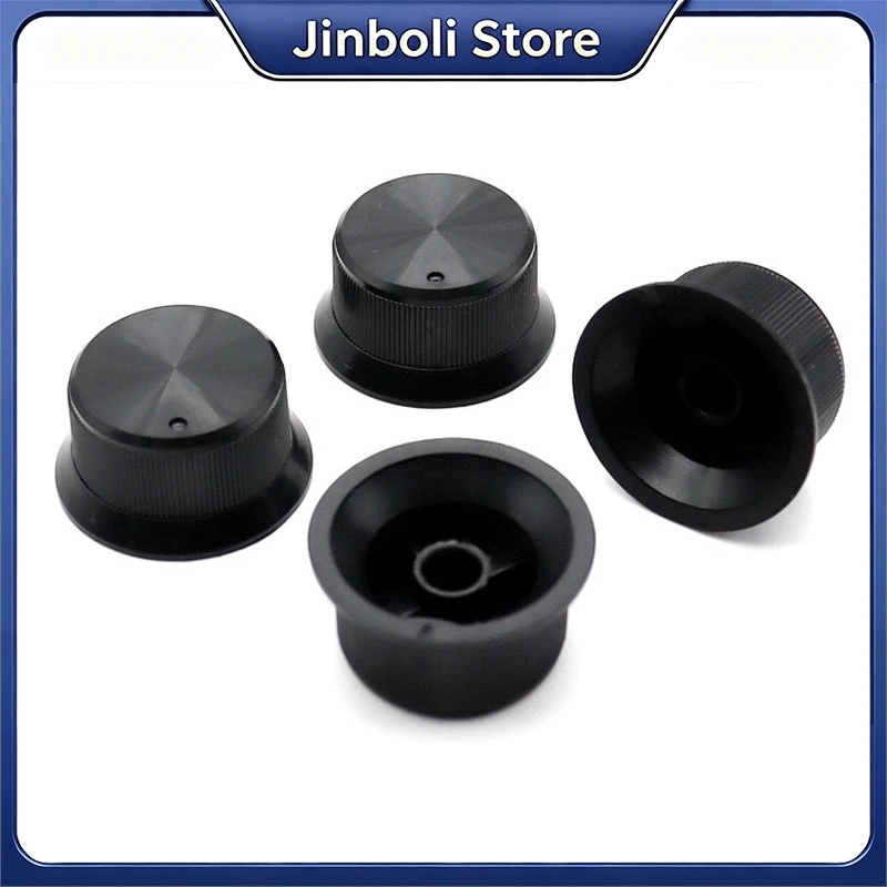 5PCS 30x24.5x15.5mm Hat-shaped Plastic Knob Cap Amplifier Potentiometer Adjustment Switch Knob 6mm Spline Hole