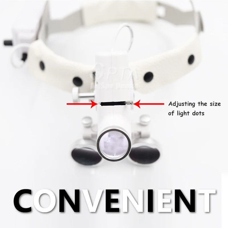 Loupe dentaire 5W 2,5x et 3,5x, Point de lumière de mise au point avec lumière médicale, tête de dentisterie, jumelles