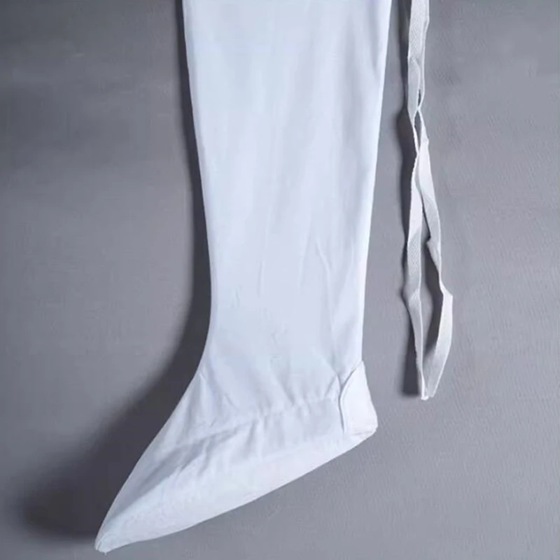 Meias soltas de algodão branco acessórios homens antigos meias hanfu vintage branco masculino e feminino televisão anime filme cosplay