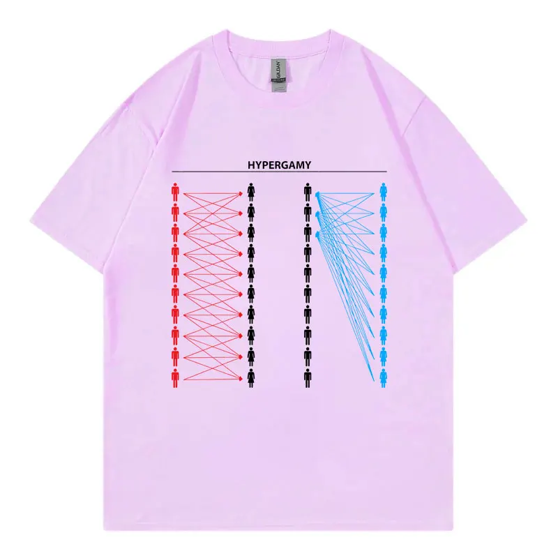 Hypergamy Meme Lustige Dating-Strategie T-Shirts für Männer und Frauen, modisches, lässiges, übergroßes T-Shirt, Sommer, 100 % Baumwolle, kurzärmeliges T-Shirt – Detail 4