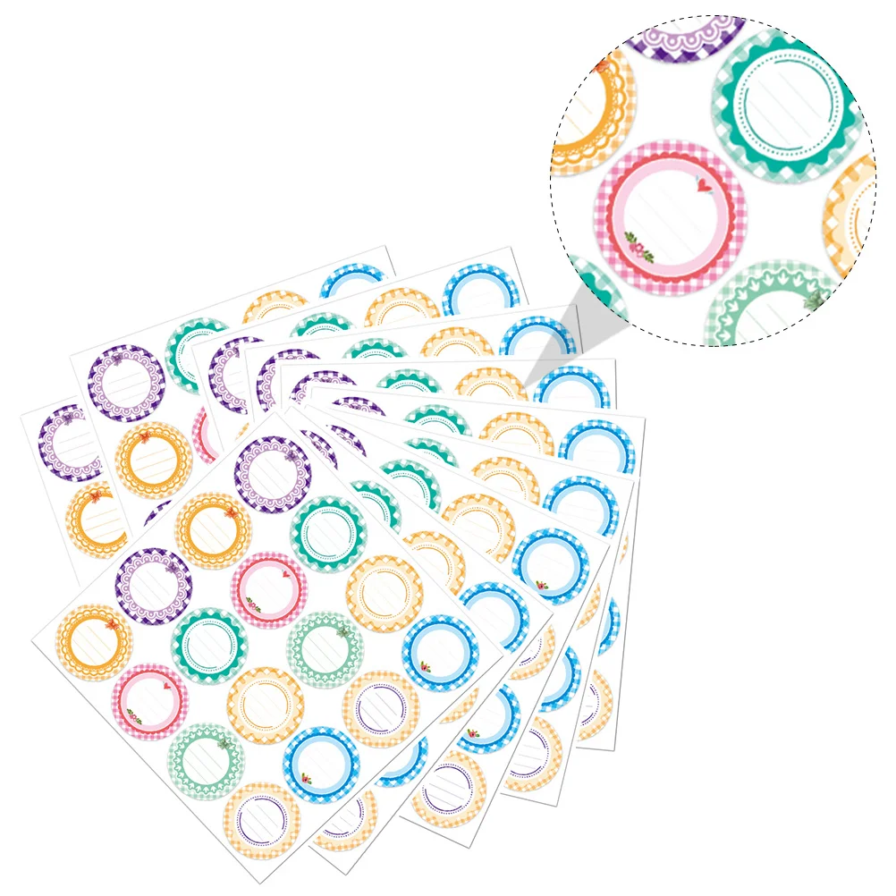 

10Pcs Adhesive Canning Label Stickers Waterproof Round Jar Labels for Canned Packaging Sealing Beautiful Design Wide Application