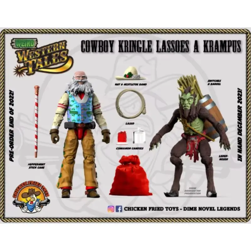 Chicken Fried Toys 1/18 3.75inch Western Legend Santa and Goblin Limited Set Action Figure Collection Graduation Gift