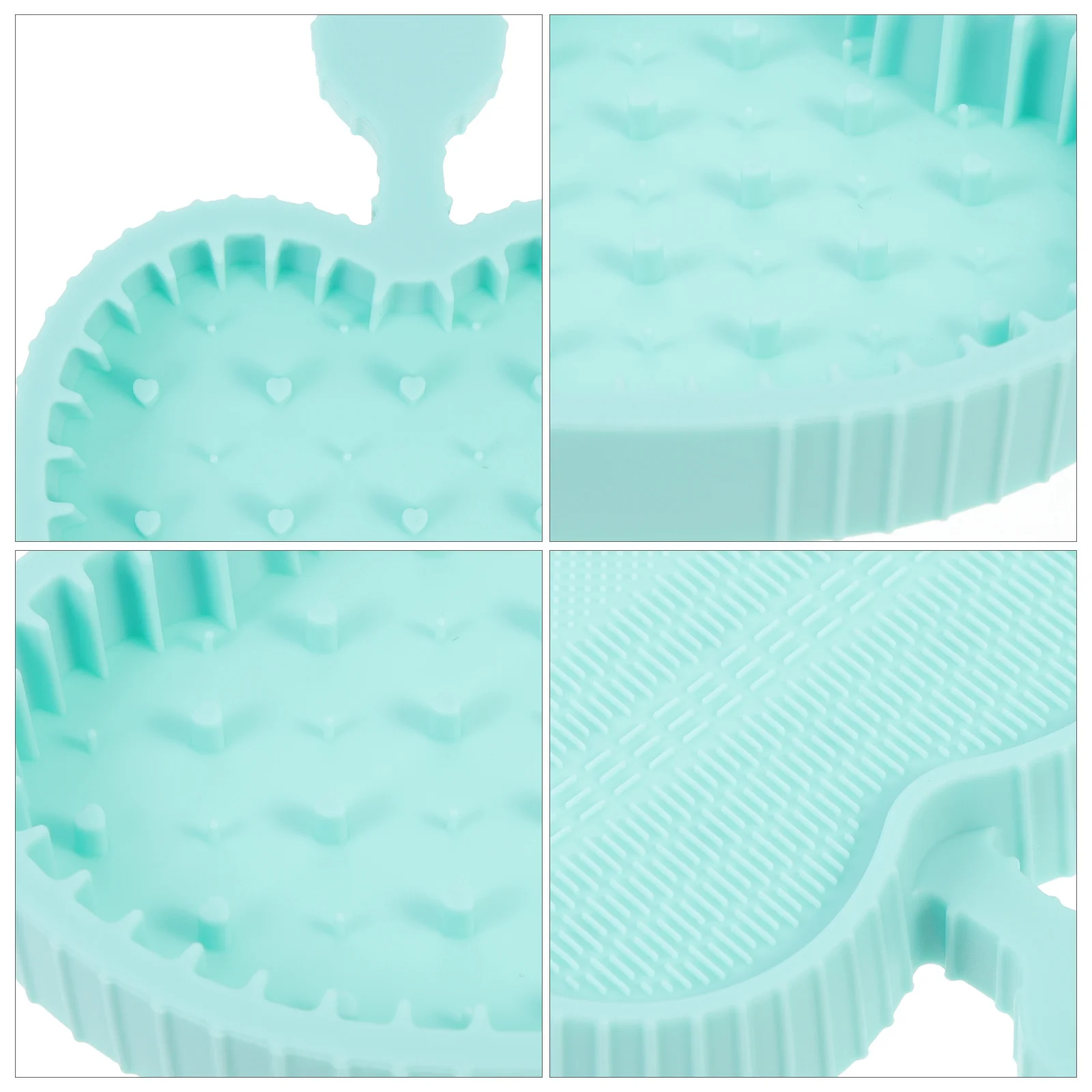 

Makeup Brush Cleaner Mat Soft Silicone Foldable Cleaning Tool with Textured Surface for Quick Brush -The-Go Essential