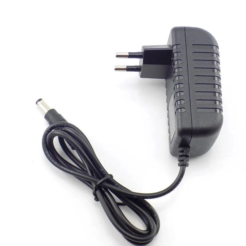 5.5mmX2.5mm DC Plug AC to DC Power Supply Adapter 12V 2A 100-240V Charger Adapter for CCTV LED Strip Lamp US EU AU UK Plug H10