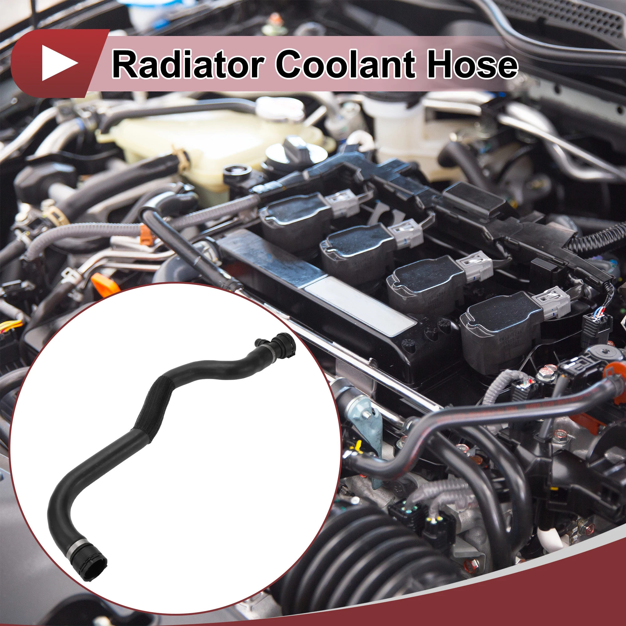 

UXCELL Radiator Coolant Hose for BMW 530i 540i 2017-2020 No.17128602870 Rubber Black