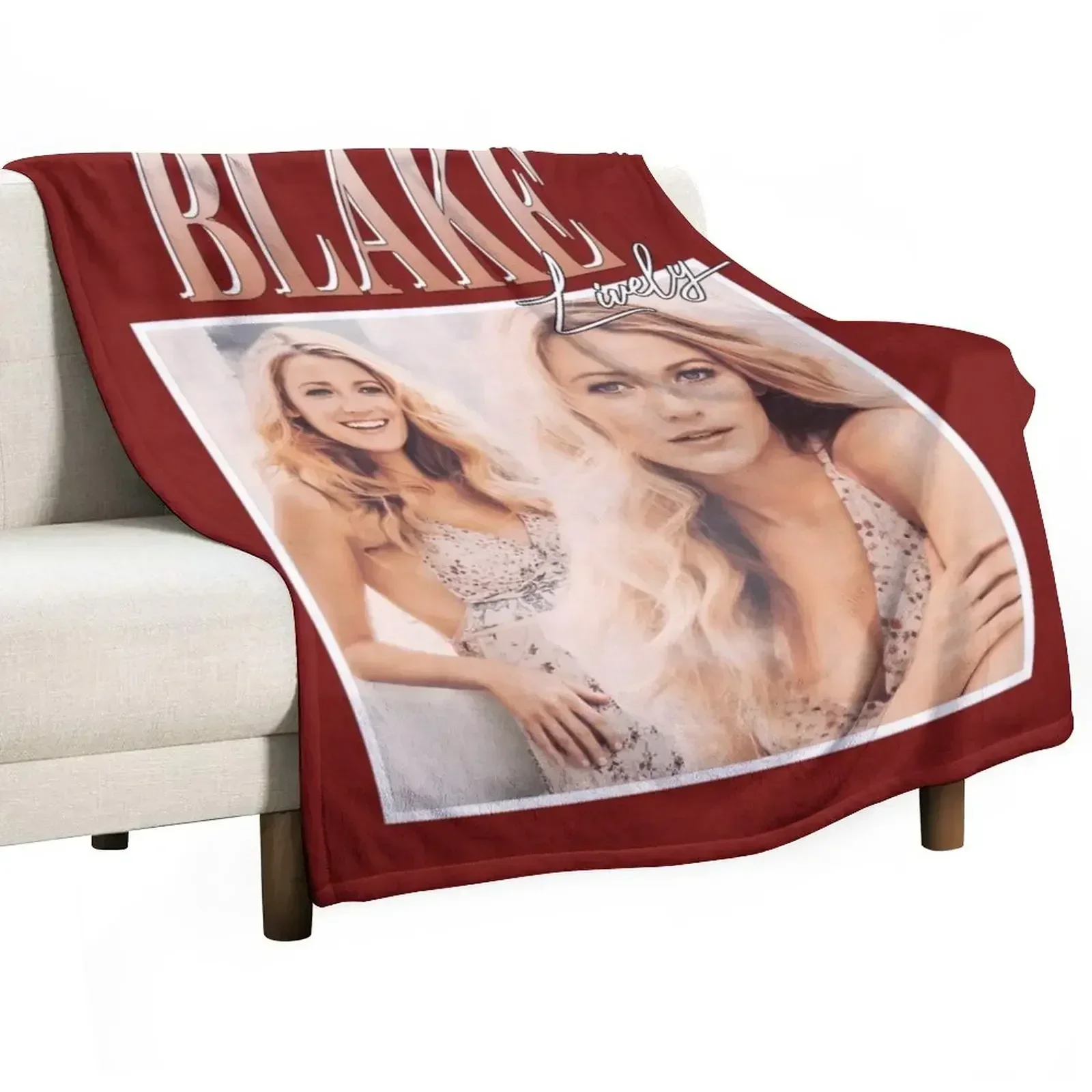 Blake Lively Classic Throw Blanket Furry Decorative Sofas Blankets