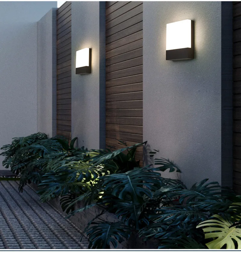 Imagem -06 - Roukeymi-lâmpada de Parede Exterior Impermeável Led Sensor de Movimento Pátio Varanda Porta Frente Corrimento Jardim Terraço Exterior