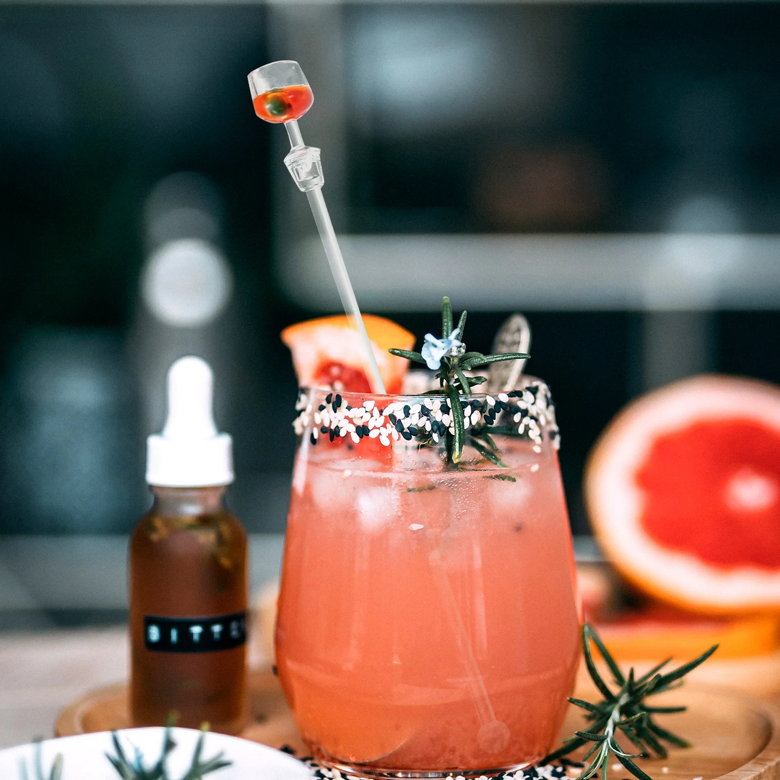 

10pcs Acrylic Drink Mixer Bar Ideal Stir Drink Mixer Stick Sticks Stirring Mixing Sticks for Home Bar Coffee Shop