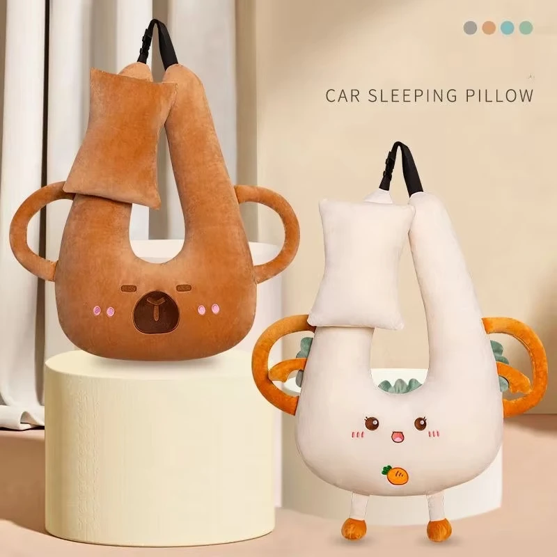 Children's Car Seat Pillow Car Headrest Comfortable Car Neck Pillow Travel Kawaii Car Accessories Interior Car Gadget