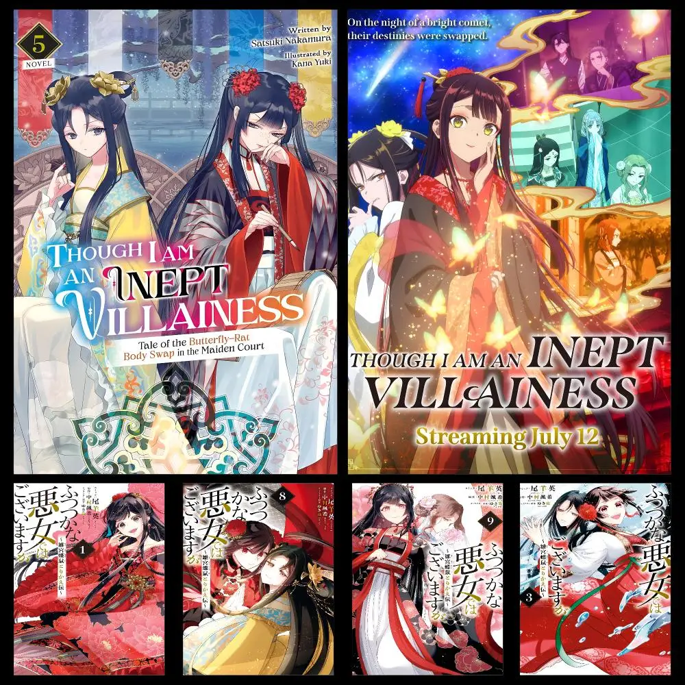 Manga Though I Am An Inept Villainess Romance Poster PP Self Adhesive Decorative HD for Garage gaming room living room Gift
