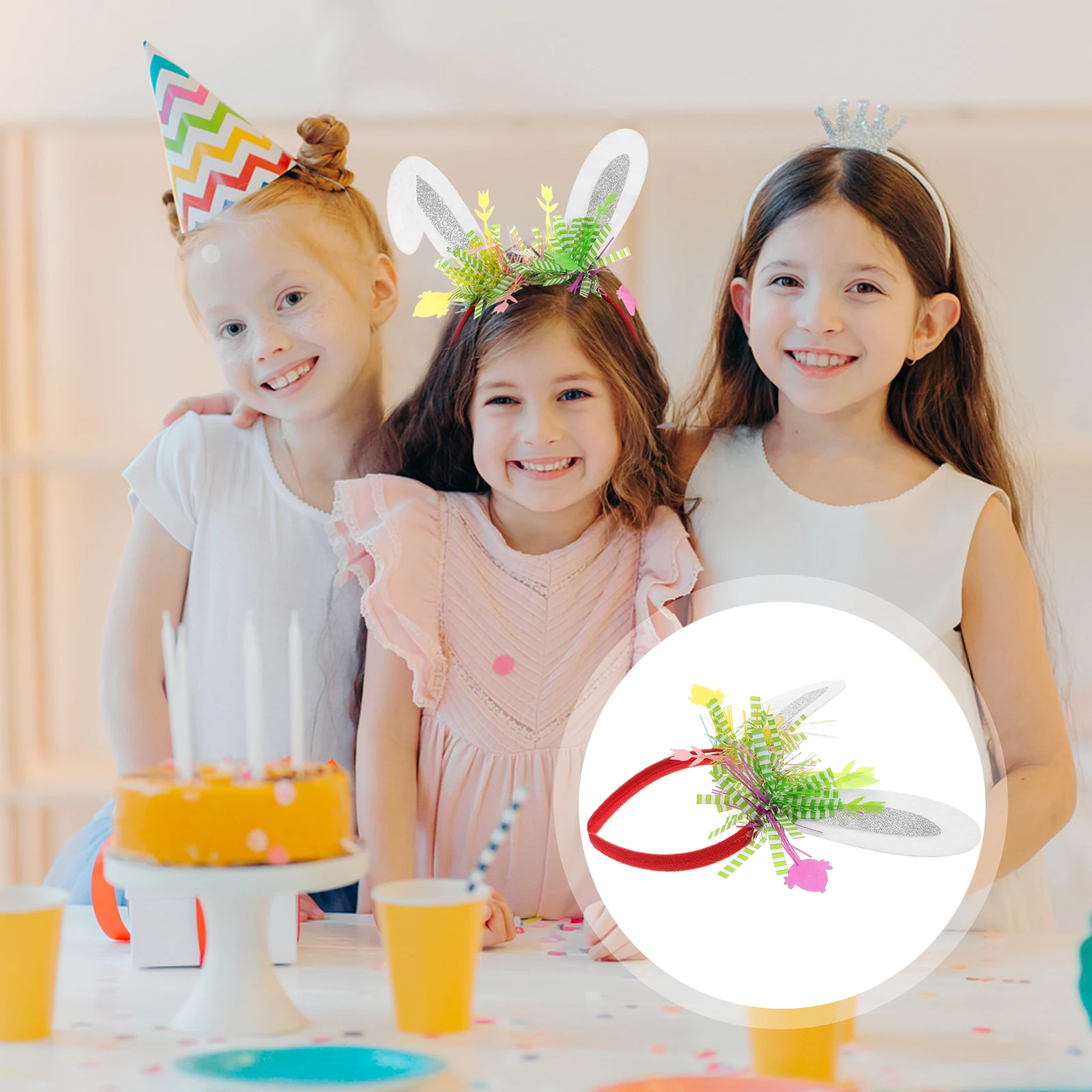 

Rabbit Ear Headb Bunny Ears Headwear Cartoon Rabbit Costume Cosplay Plastic Hairb Women Kids Easter Party Favors
