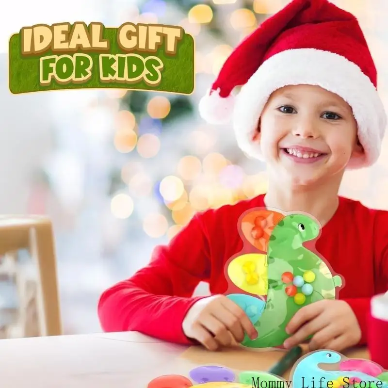 Enfants Développement émotionnel Toy Squeeze Toy Dinosaur Couleur correspondante